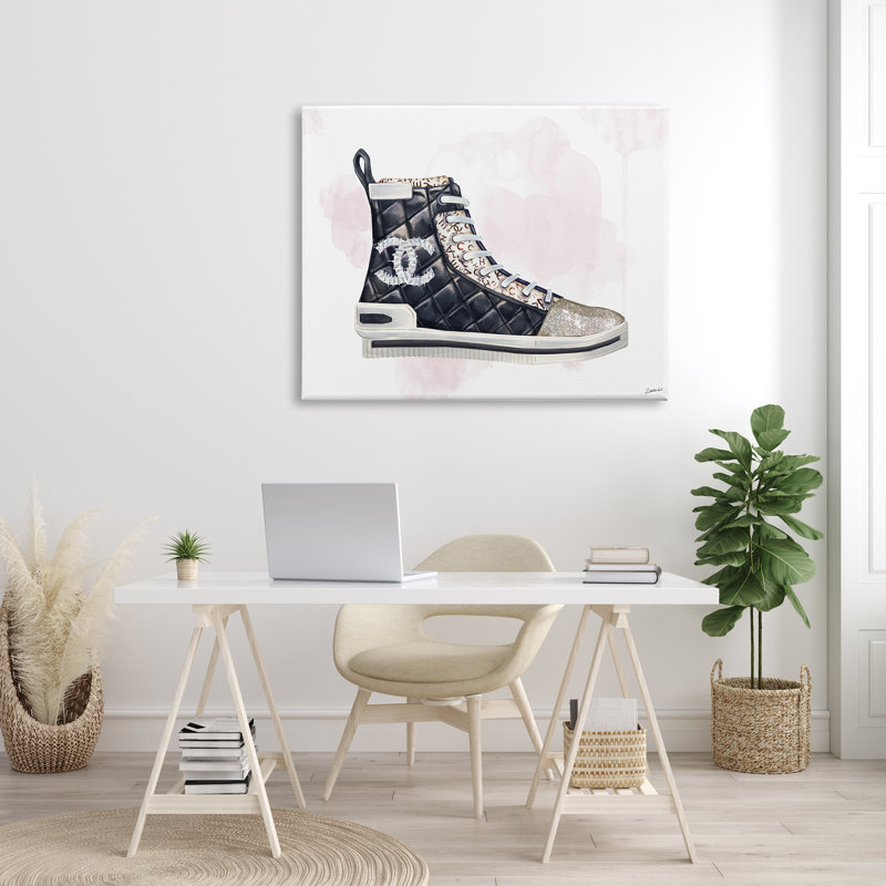 Sneaker matelassé Glam Fashion - Designer, H 36 po x l 48 po x P 1,5 po, Toile tendue