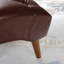 Chaise longue rembourrée avec rembourrage en coton haute densité, structure en bois massif