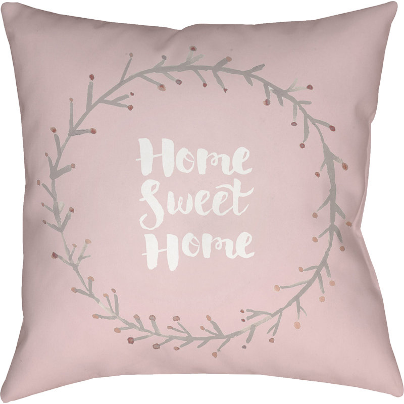 Floral Outdoor Throw Pillow, 20" H x 20" W x 4" D, Red