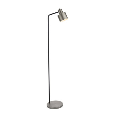 Salzman 148cm Brushed Silver Task Floor Lamp