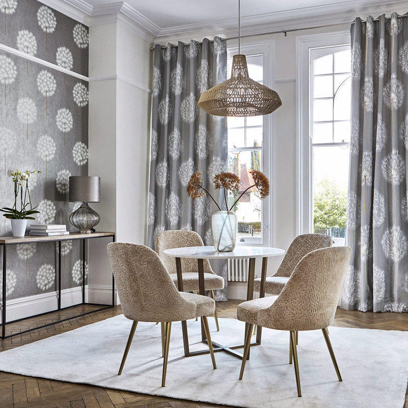 Amity Fabric, Slate/Gold