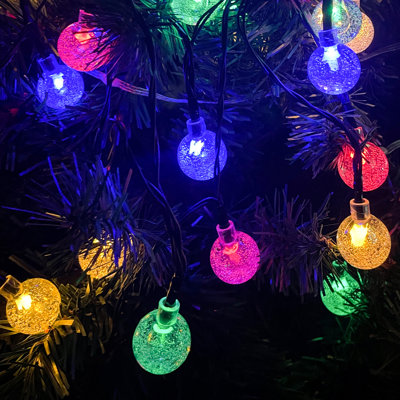 30 - Bulb Globe Solar String Light Holiday Decorations Fairy Lights Outdoor Waterproof