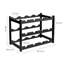 12 Bottle Wine Bottle Rack Black