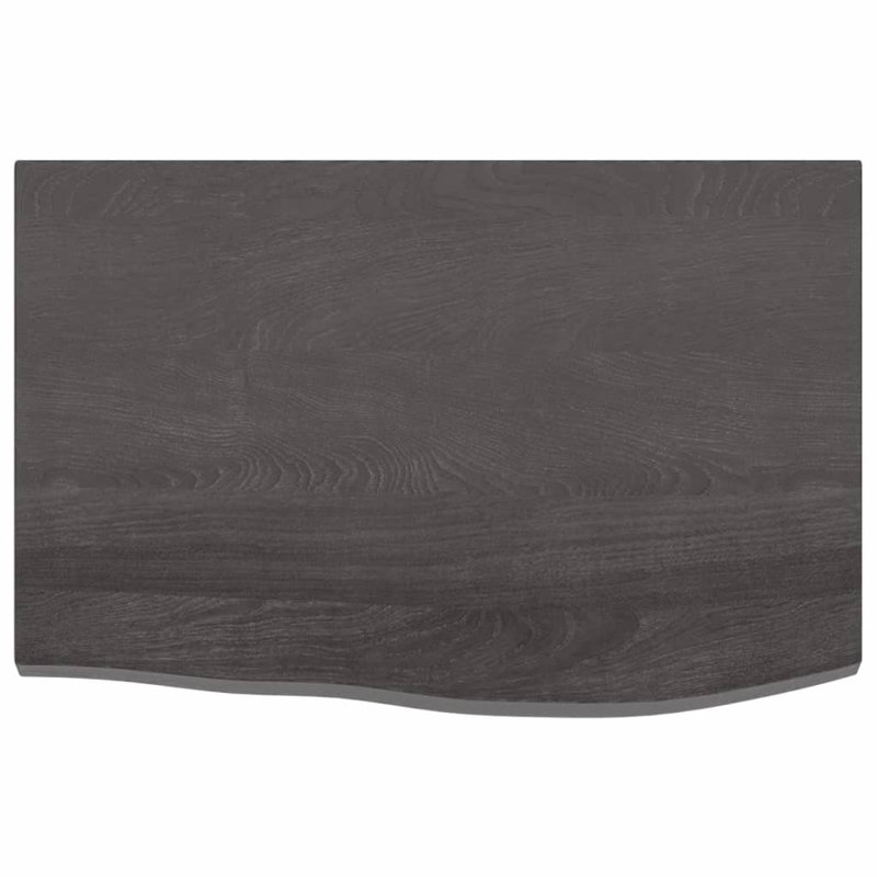 Bois massif traité avec meuble-lavabo vidaXL, Marron foncé