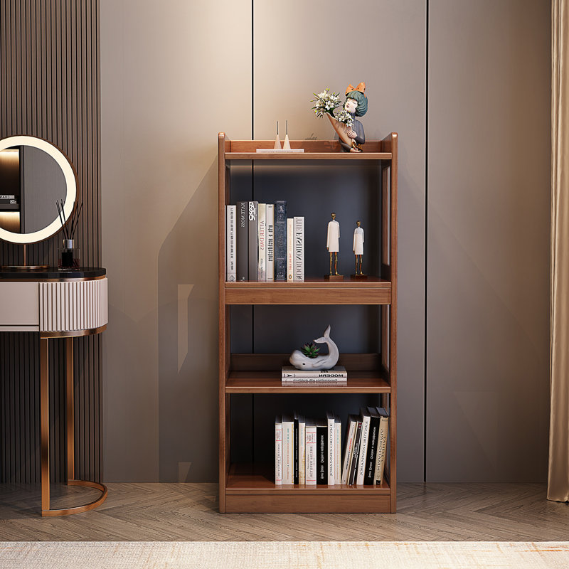 39.6cm W Solid Wood Standard Bookcase, (4 Shelves) 126cm H x 39.6cm W x 39.1cm D