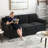 2-Piece Modern Flannelette Fabric Living Room Set-738899885