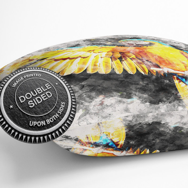 Macaw Parrot Cushion with Filling, 40cm H x 40cm W x 15cm D