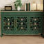 Banc de rangement vert en bois manufacturé-1941601156