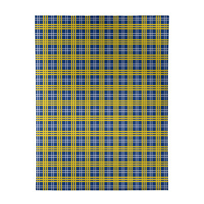 Tapis à carreaux bleu