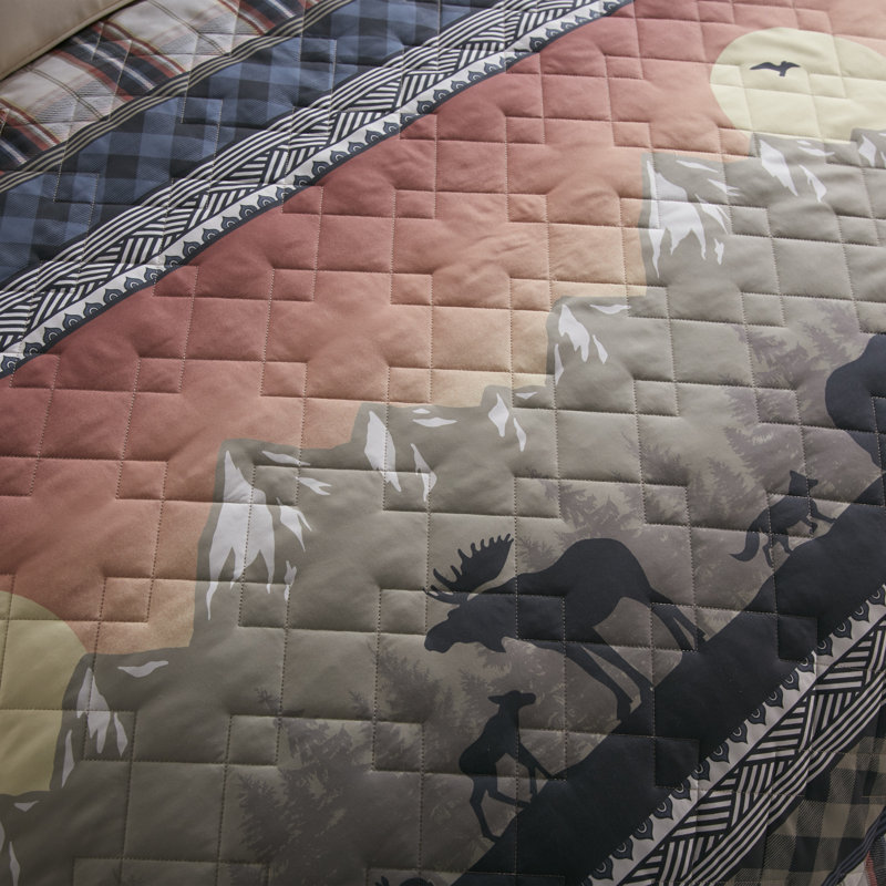 Your Lifestyle by Donna Sharp Morning Path 3PC Queen Lodge Quilt Set, Queen Quilt + 2 Standard Shams