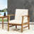 Wood Outdoor Chair With Classic Slat Panelling, 400 Lb Capacity Patio Stylish Panels, 33.05 Height Opt-1236781316