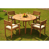Barry Outdoor 5 - Piece Teak Dining Set