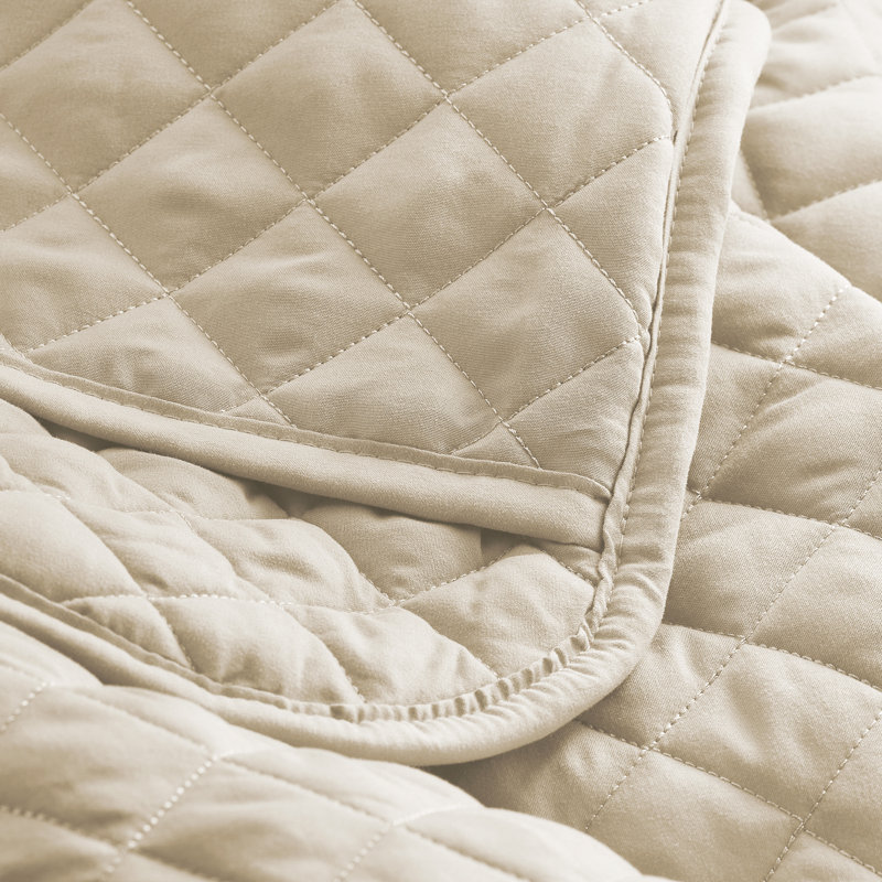 Coverlet and Sheet Set Bundle, Split King Coverlet + 7 Additional Pieces, Sand/Sand