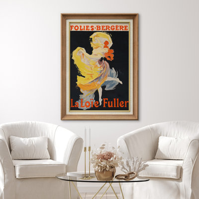 Art Nouveau Dancer La Loie Fuller Artwork, Vintage Living Room Pictures, Framed Canvas Giclee Print Wall Art
