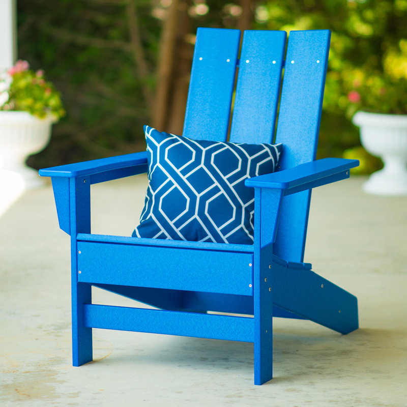 Chaise Adirondack en PEHD toutes saisons Ratcliff, Bleu royal