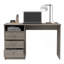 Bureau d'ordinateur à 3 tiroirs, une tablette - gris clair Andalucia