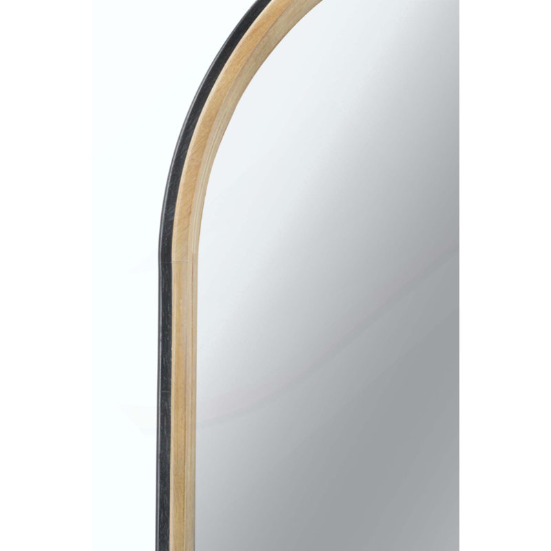 Miroir arqué en bois deux tons