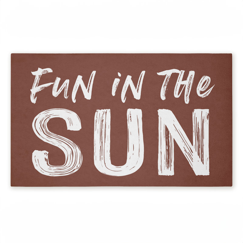 Tapis de porte pour l'extérieur Fun In The Sun Sentiment, 18 po x 30 po, «Fun In The Sun Sentiment»