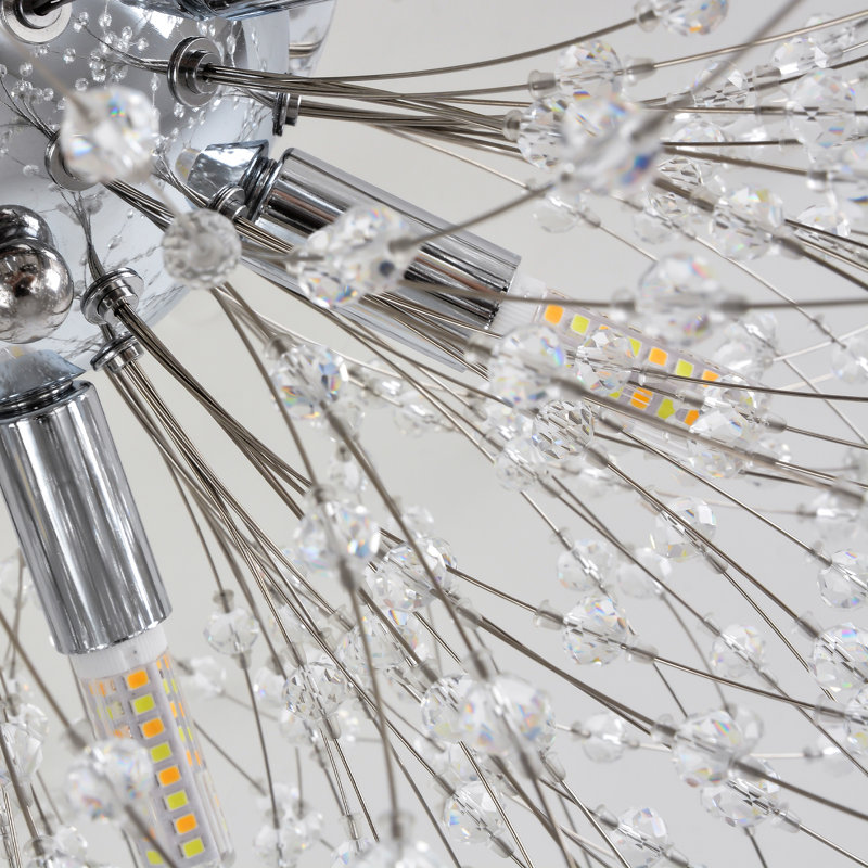Plafonnier encastré moderne en cristal Sputnik