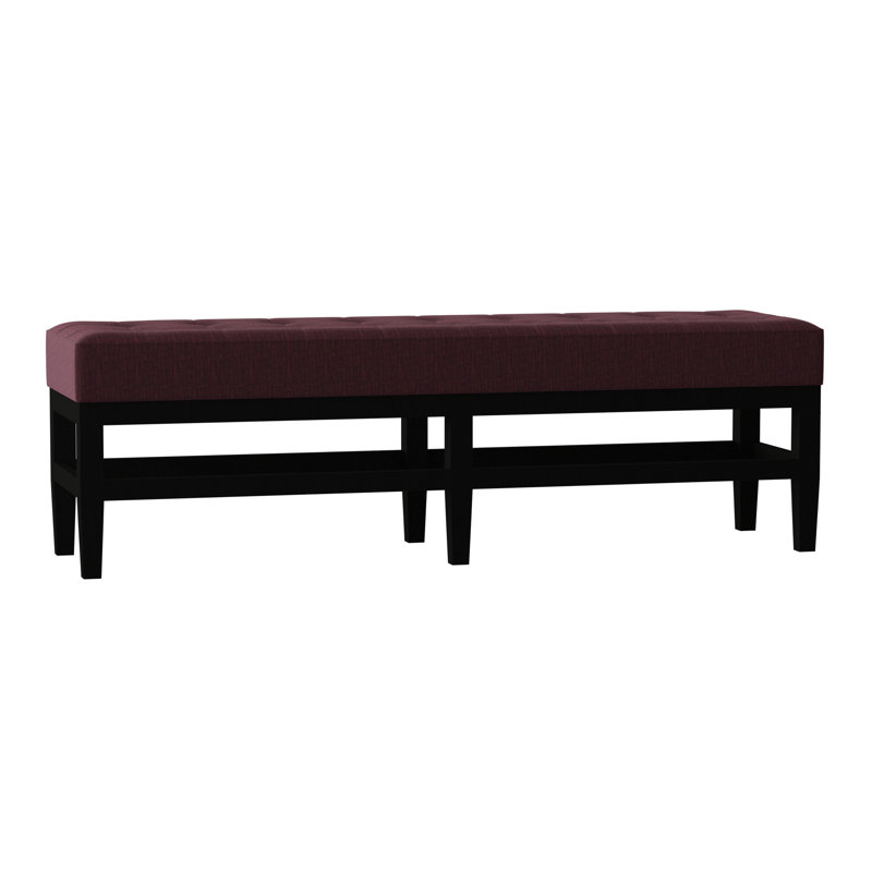 Banc rembourré Galindo-White, Acajou, Aubergine Key