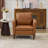 Bobur 22''W Faux Leather Living Room Accent Chair-2117935364