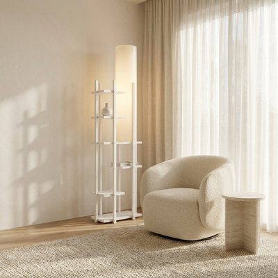 Lampe sur pied cascade blanche Cascade