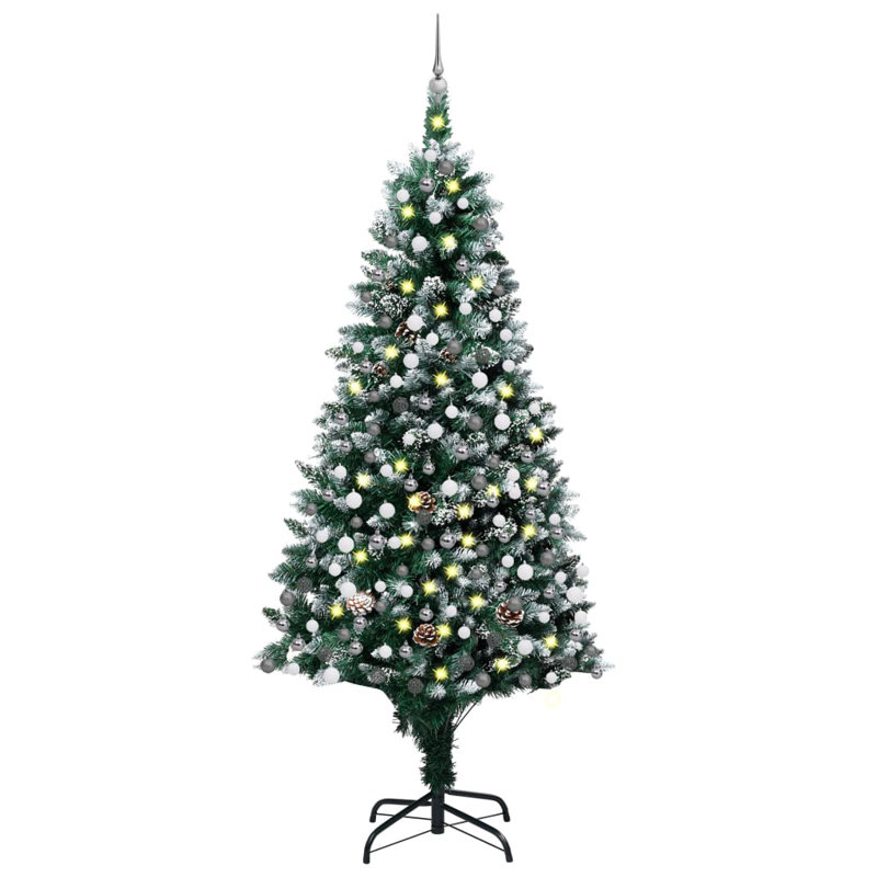 Artificial Christmas Tree with LEDs&Ball Set, 7.87ft H x 3.94ft W x 3.94ft D