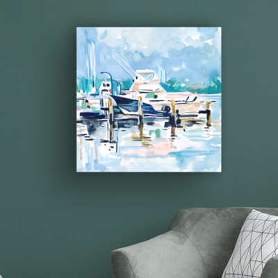 «Watercolor Marina II» par Emma Scarvey - peinture sur toile tendue