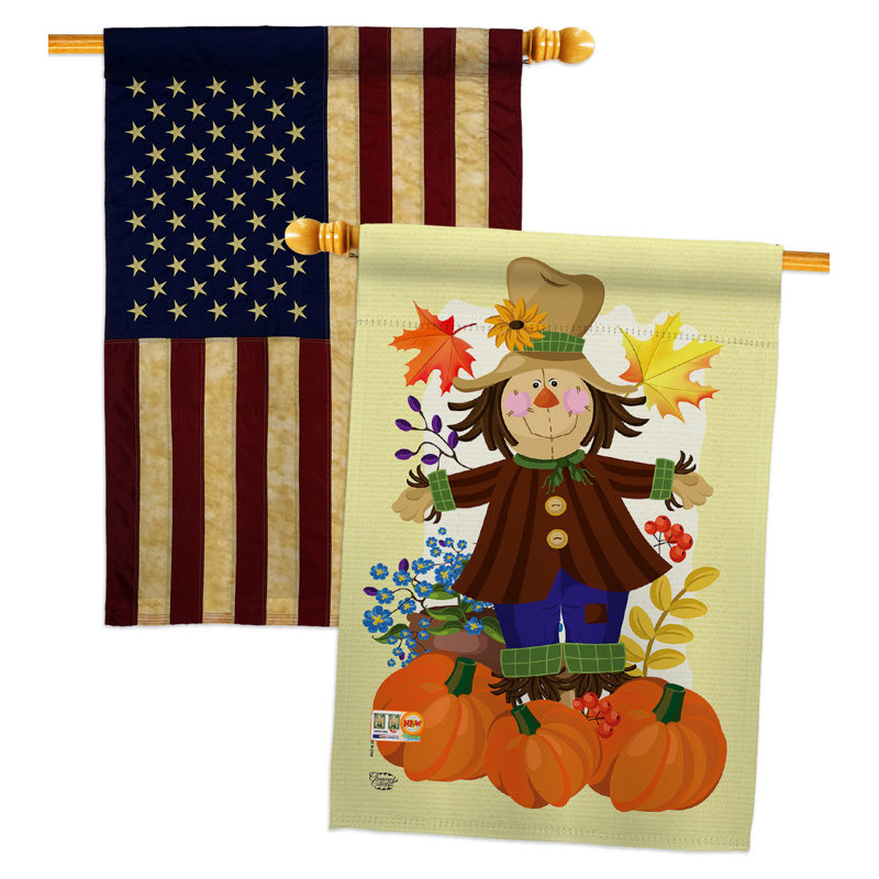 Drapeau de maison en polyester 2 côtés 3 pi 3 po x 2 pi