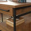 Bureau en L, finition brune