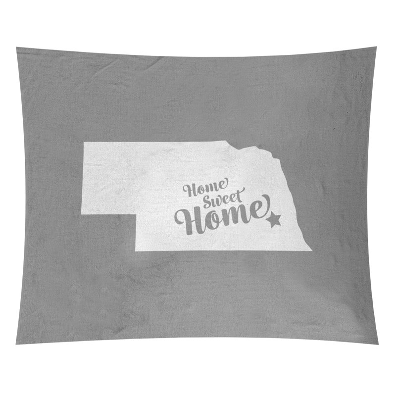 Tapisserie Home Sweet Lincoln, H 27,5 po x l 37,5 po, Gris