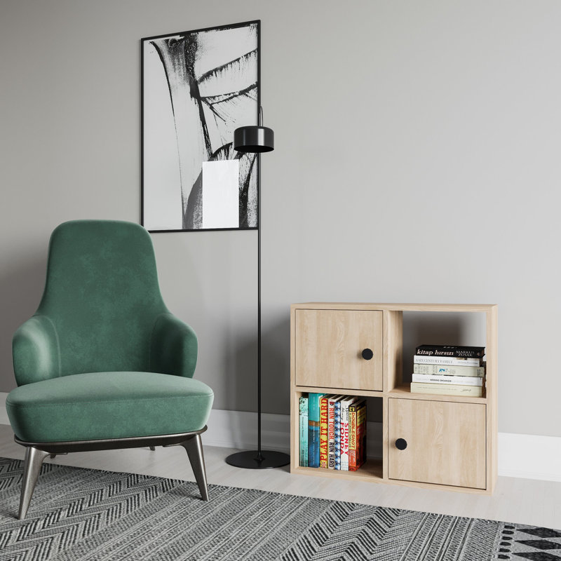 Tuttle 62.6cm H 72cm W Bookcase, Oak