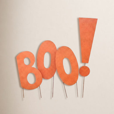  Painted Metal Halloween Boo Yard Stakes