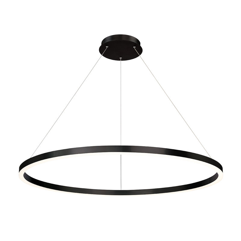 Spunto 1 - Light LED Pendant, 1.5"H x 47.25"W x 47.25"D, Matte Black
