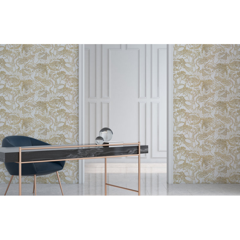Floral Wallpaper Double Roll, Jade