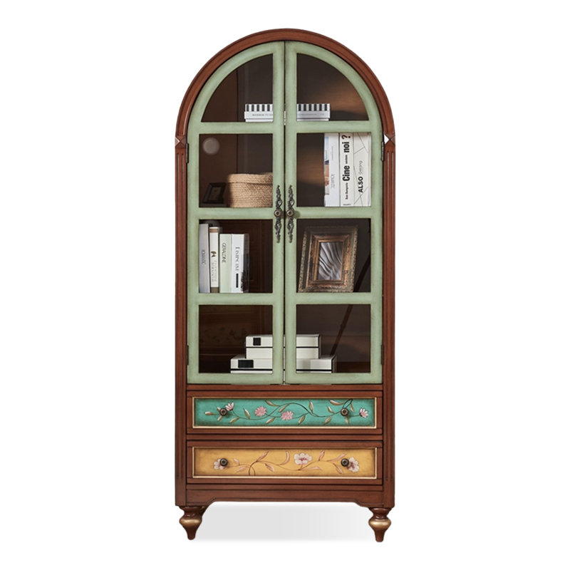 Bule Solid Wood Display Cases, Brown