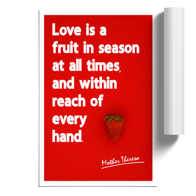 Love is a Fruit - Unframed Typography