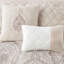 Édredon pour grand lit 8 pièces - imprimé rosé avec détails, rembourrage, couvre-lit, taies décoratives, coussins décoratifs européens, ensemble de courtepointe lavable à la machine sans souci-117061494
