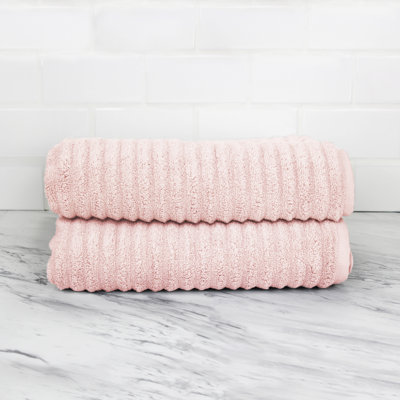 Croslin 100% Cotton Plush Ribbed Bath Towel