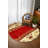Susan Beige Red Oriental Machine Printed Cotton Polyester Area Rug-815159646