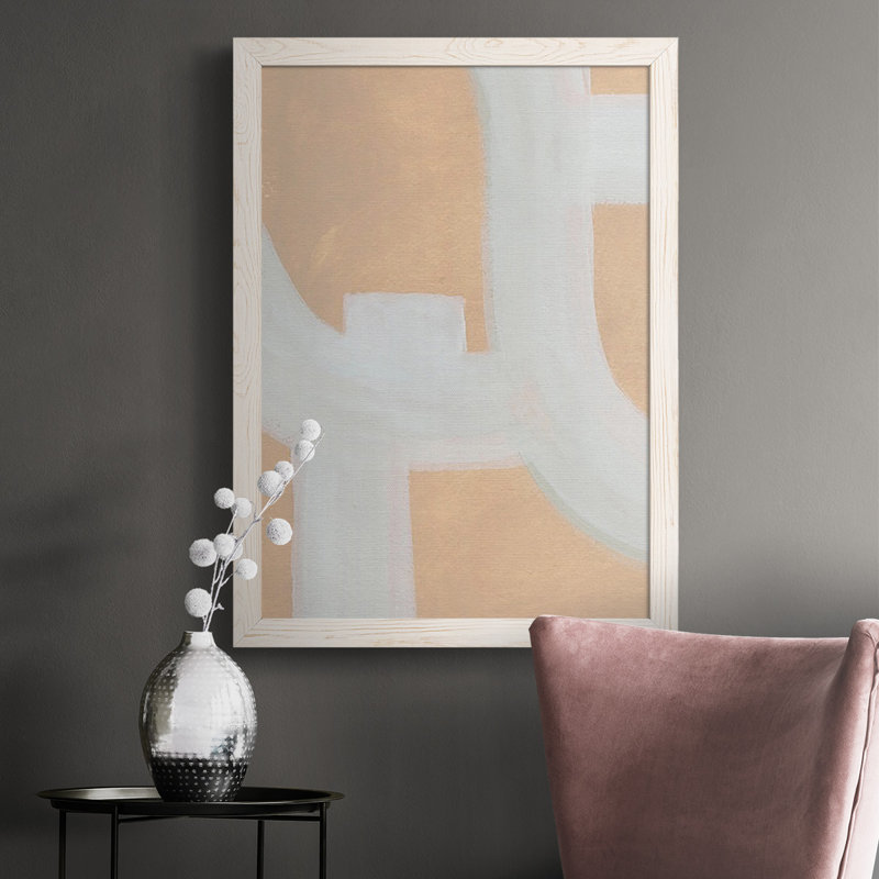 Visby Neutral Winding Paths II, reproduction d'art sur toile, Blanc, H 43,5 po x l 31,5 po x P 1 po