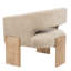 Chaise d'appoint Tess en beige Manchester moderne sur bois massif-604837532