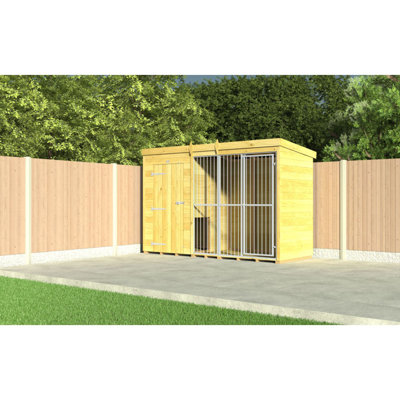 Dog Kennel and Run Full Height with Bars