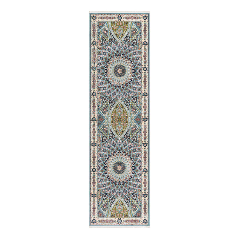 Tapis bleu Jackson Jackson, Tapis de couloir 2 pi 7 po x 9 pi, Blue