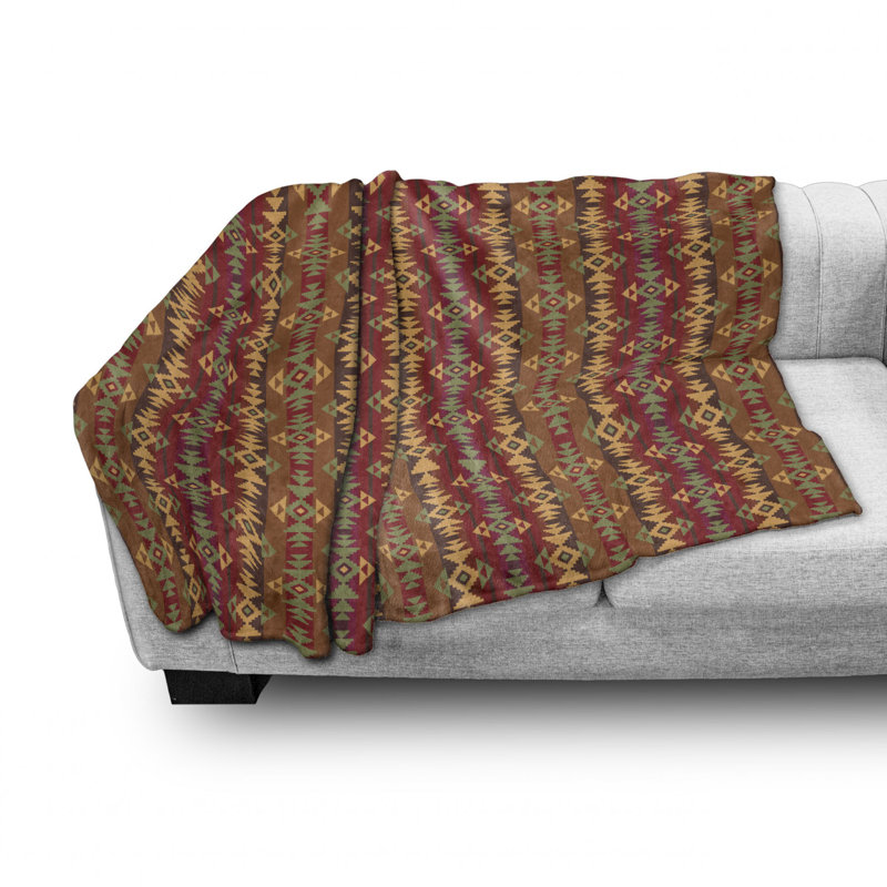 Hand Woven Throw Blanket, 50" W x 70" L