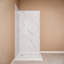 Streamline DSH-1720-190 2 pièces de douche de coin à coller avec finition marbre blanc L 36 po x l 36 po x H 76 po