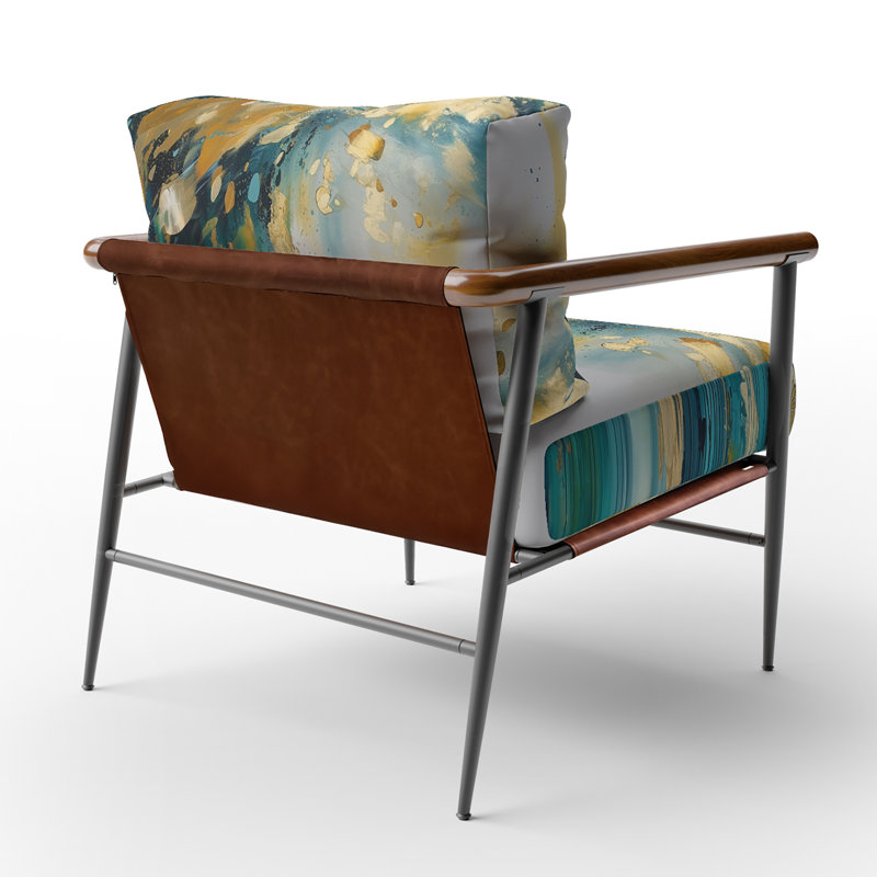 Fauteuil d'appoint rembourré Golden Explosion Triangles IV, Noir