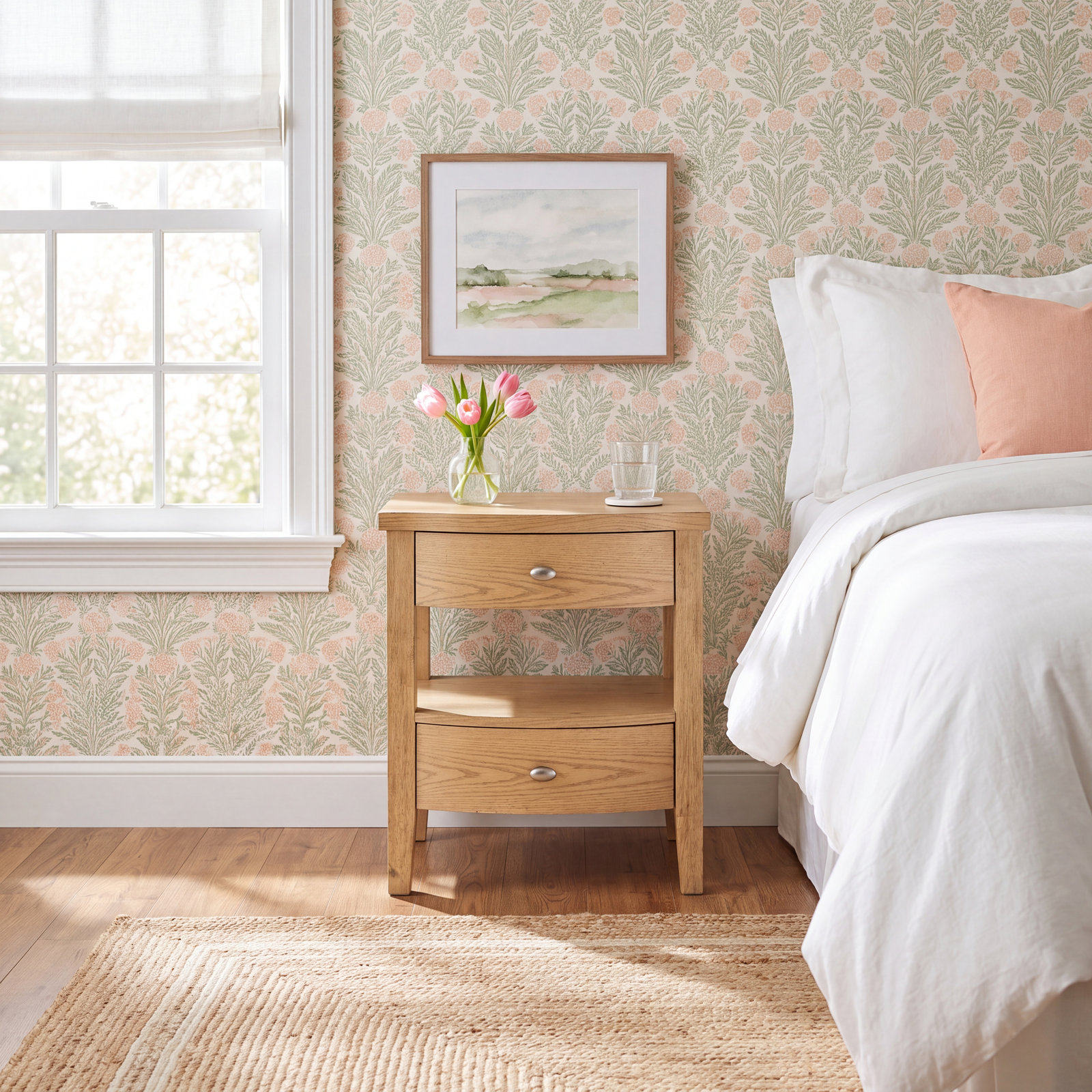 Today's Traditions Solid Wood Nightstand, Natural