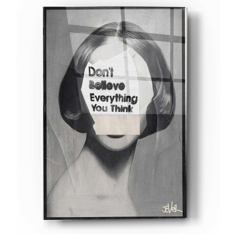 " Think " by Loui Jover, 16" H x 12" W x 0.13" D