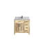 Meuble-lavabo simple 36 po avec plateau en quartz Malibu Mango-98378545